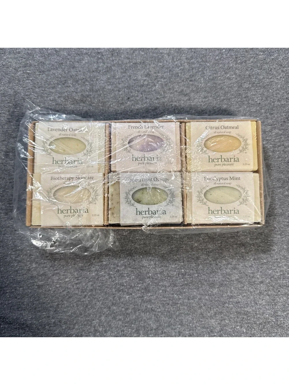 Herbaria Pure Pleasure All Natural Soap 6 Bar Themed Gift Set - Best Sellers